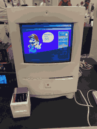 A Macintosh playing Mario Teaches Typing.